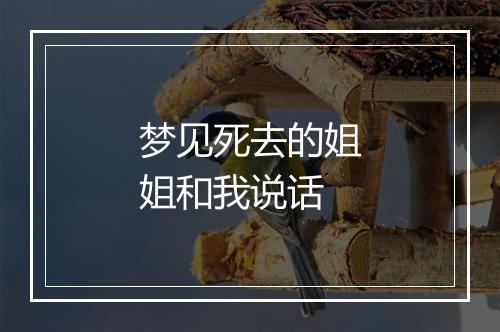 梦见死去的姐姐和我说话