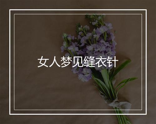 女人梦见缝衣针