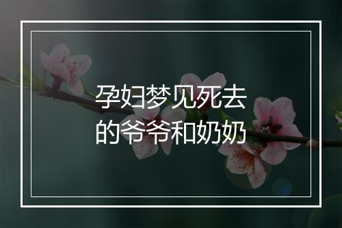 孕妇梦见死去的爷爷和奶奶