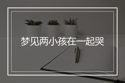 梦见两小孩在一起哭