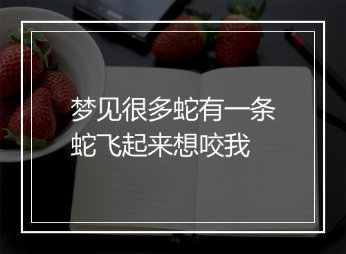 梦见很多蛇有一条蛇飞起来想咬我