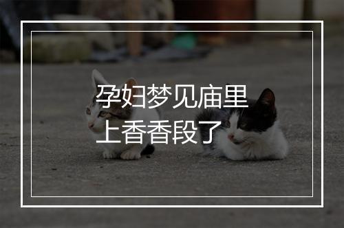 孕妇梦见庙里上香香段了