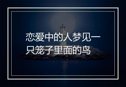 恋爱中的人梦见一只笼子里面的鸟