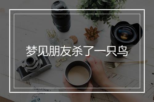 梦见朋友杀了一只鸟