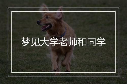 梦见大学老师和同学