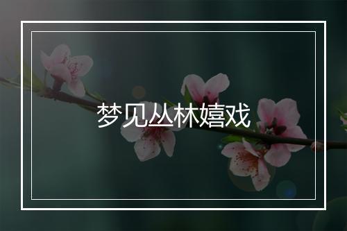 梦见丛林嬉戏