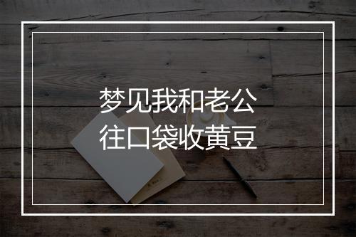 梦见我和老公往口袋收黄豆