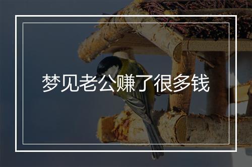 梦见老公赚了很多钱