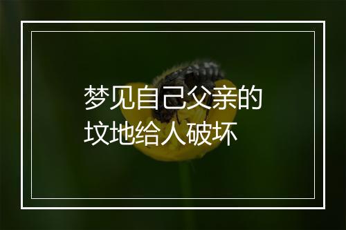 梦见自己父亲的坟地给人破坏