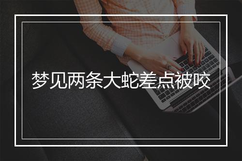 梦见两条大蛇差点被咬