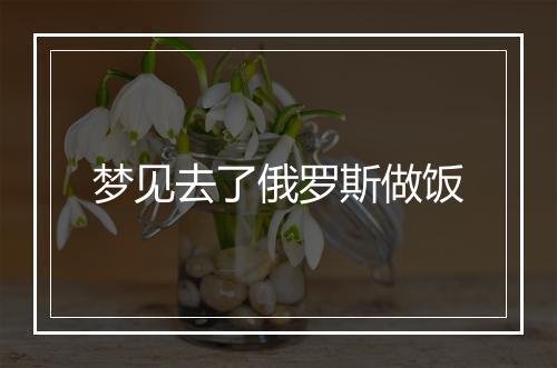 梦见去了俄罗斯做饭