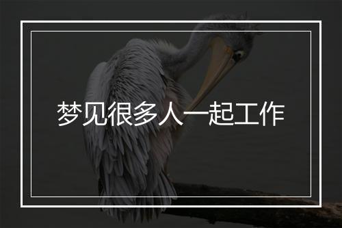 梦见很多人一起工作