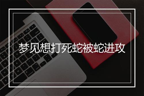 梦见想打死蛇被蛇进攻