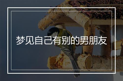 梦见自己有别的男朋友