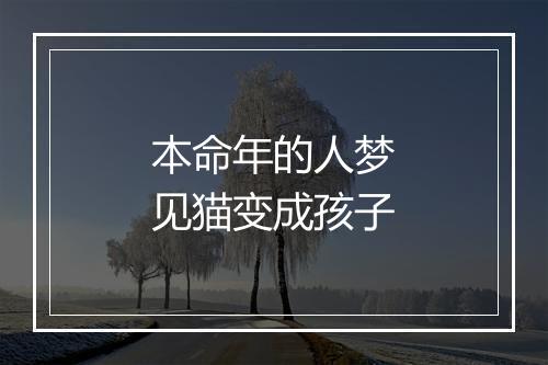 本命年的人梦见猫变成孩子