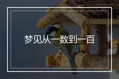 梦见从一数到一百