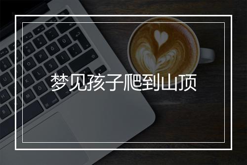 梦见孩子爬到山顶