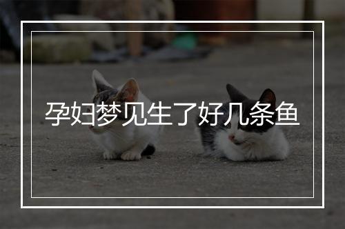 孕妇梦见生了好几条鱼